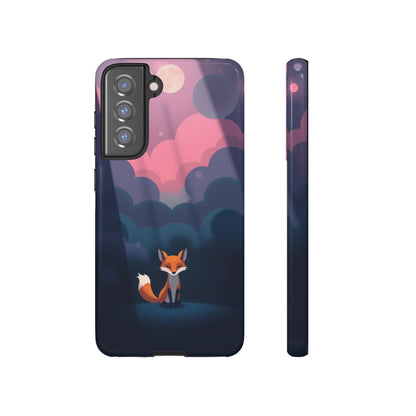 Samsung Galaxy S21 FE / Glossy Phone Case - Moody Pop Art Fox Design Phone Case