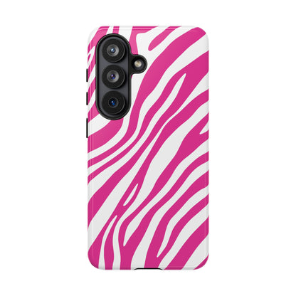 Modern Hot Pink Zebra Print Phone Case