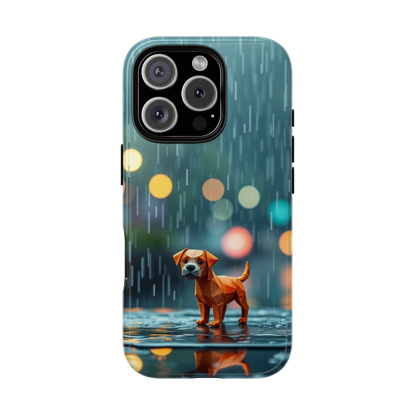 iPhone 16 Pro / Glossy Phone Case - Origami ’Soggy Dog’ Design Phone Case
