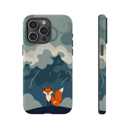 iPhone 15 Pro Max / Glossy Phone Case - Stormy Fox Design Phone Case