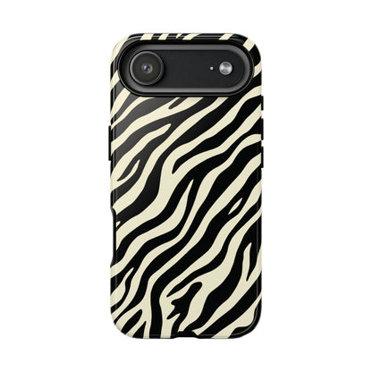 Chic Ivory Zebra Print Phone Case