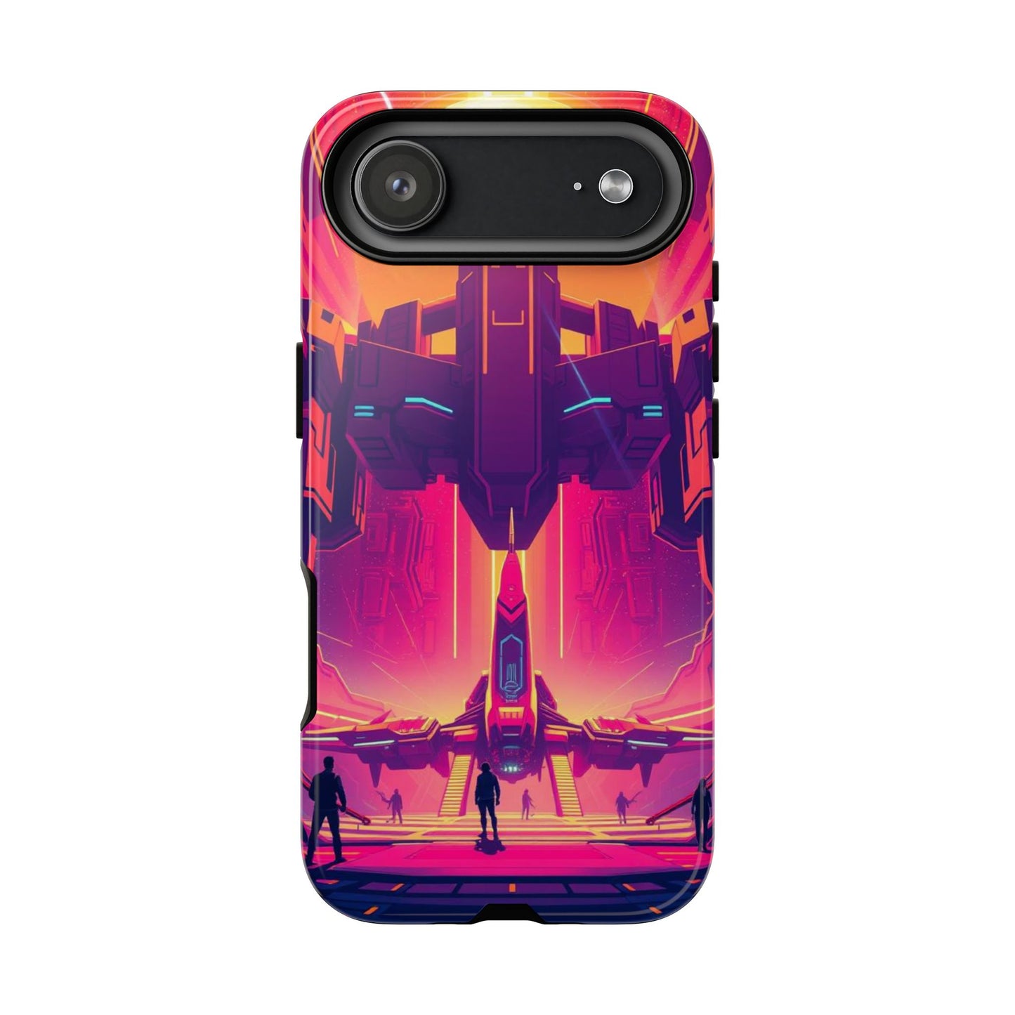 iPhone 17 Air / Glossy Phone Case - Alien Landing Pad Design Phone Case