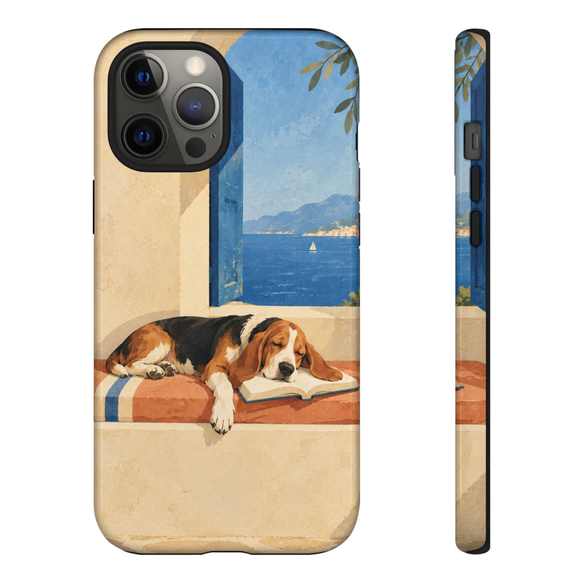 Basset Hound Unfinished Chapter Phone Case - Multicolor Phone Case - iPhone 12 Pro Max / Glossy