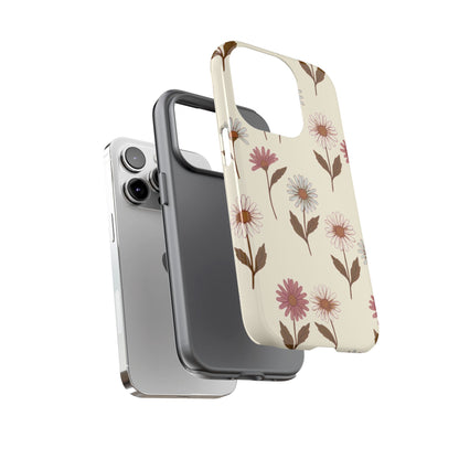 Pretty Cream & Rose Daisy Pattern Phone Case