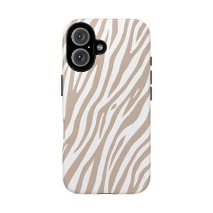 Oatmeal Tiger Print Phone Case