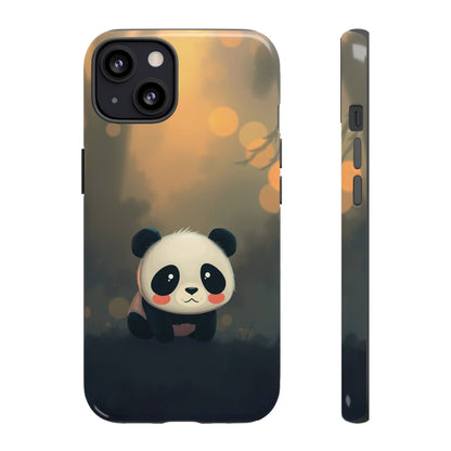 iPhone 13 / Glossy Phone Case - Cute Gothic Panda Design Phone Case