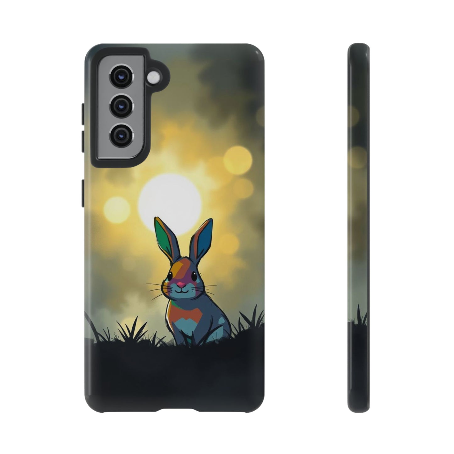 Samsung Galaxy S21 / Glossy Phone Case - Gothic Rabbit Moody Design Phone Case