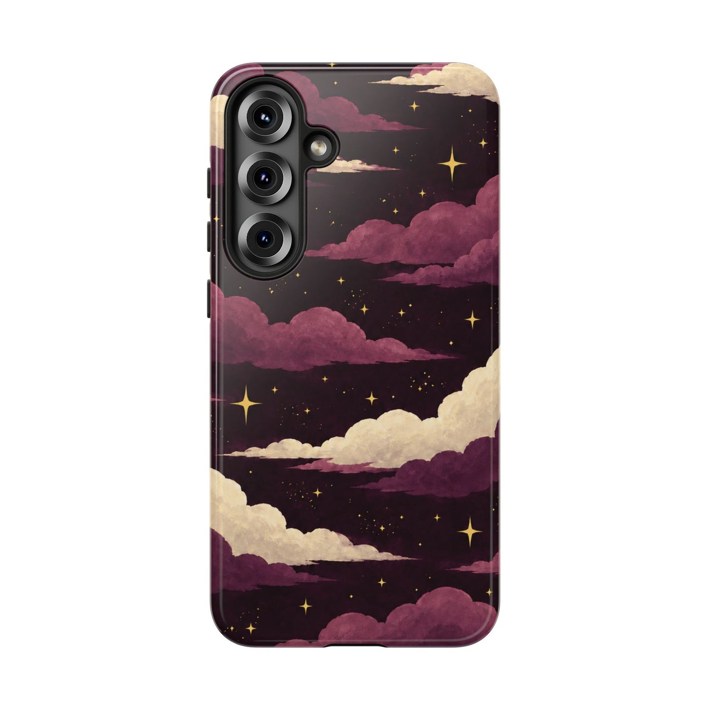 Illustrated Plum Clouds & Stars Phone Case