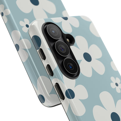 Cute Light Blue Daisy Pattern Phone Case - Blue Phone Case