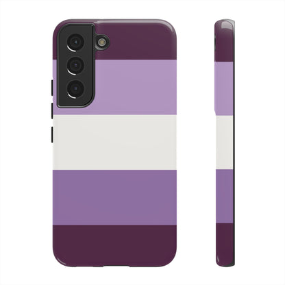 Samsung Galaxy S22 / Glossy Phone Case - Purple Stripe Pattern Phone Case