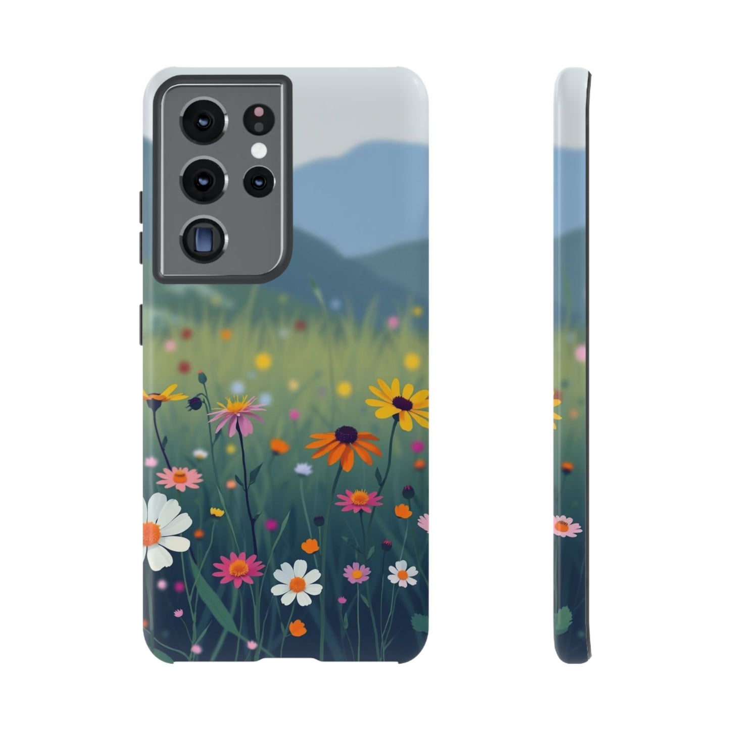 Samsung Galaxy S21 Ultra / Glossy Phone Case - Vibrant Meadow Design Phone Case