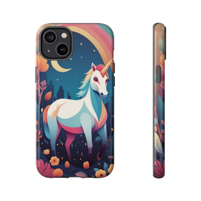 Stylised Unicorn & Rainbow Design Phone Case - Multicolor Phone Case - iPhone 14 Plus / Glossy