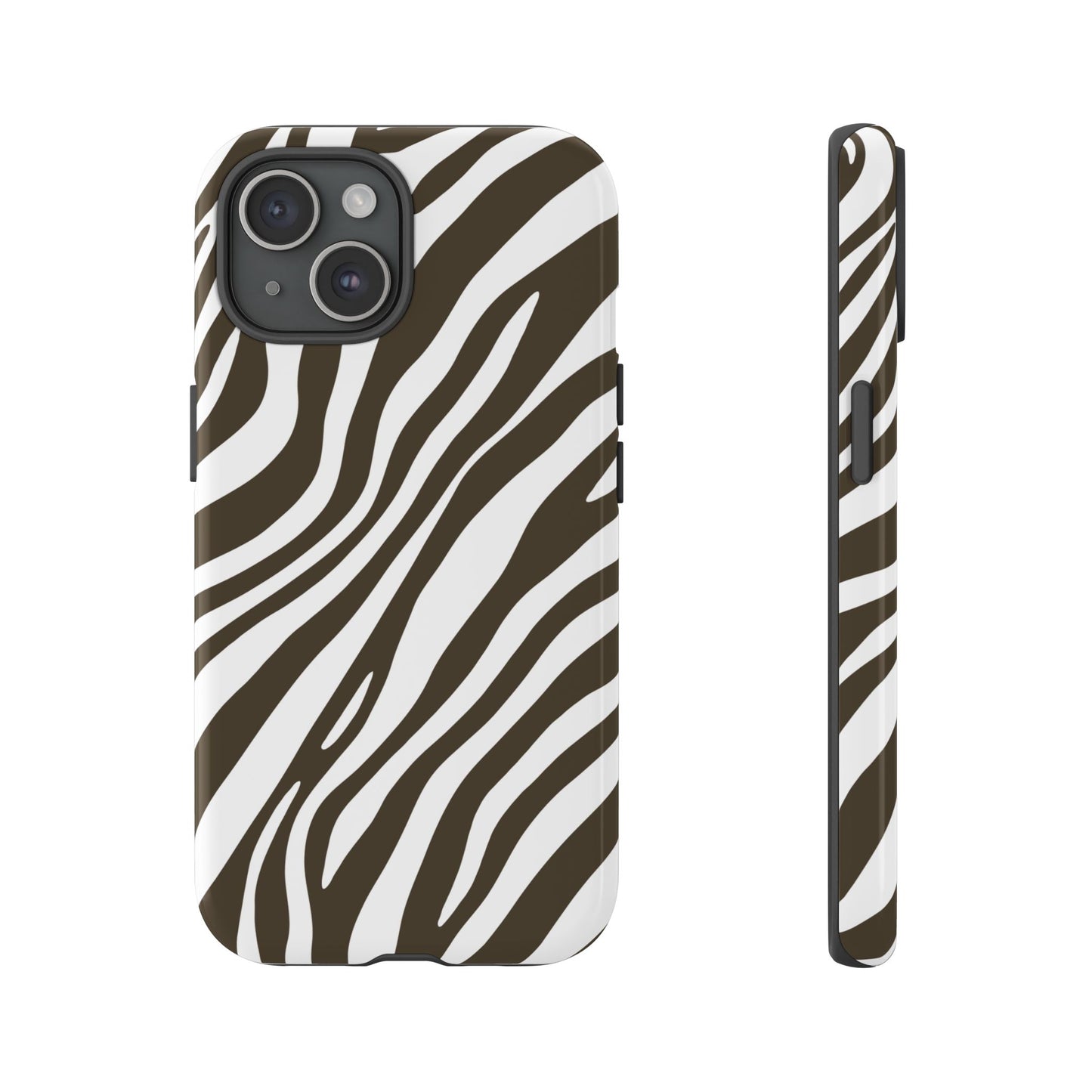 Modern Mocha Zebra Print Phone Case