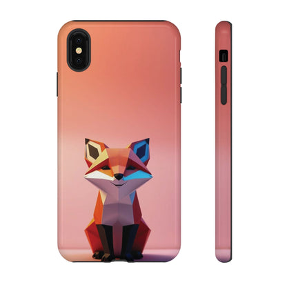iPhone XS MAX / Glossy Phone Case - Origami Fox Design Phone Case