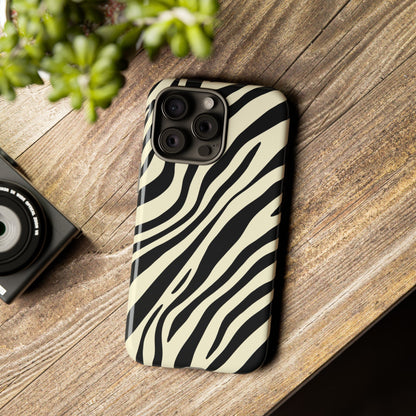 Modern Neutral Zebra Print Phone Case