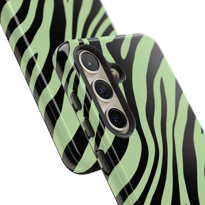Modern Mint Zebra Print Phone Case