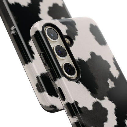 Modern Monochrome Cow Print Phone Case