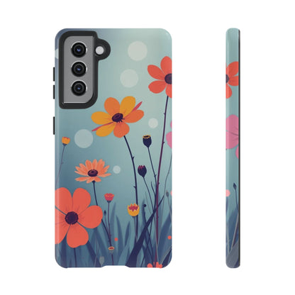 Samsung Galaxy S21 / Glossy Phone Case - Vibrant Wildflowers Design Phone Case