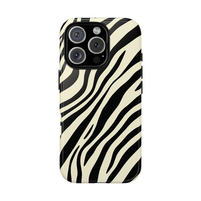 Modern Neutral Zebra Print Phone Case