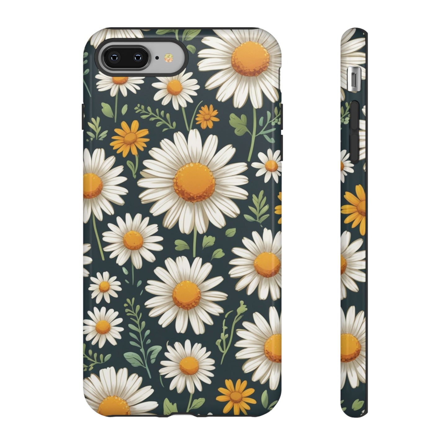 iPhone 8 Plus / Glossy Phone Case - Daisies Floral Pattern 3 Phone Case