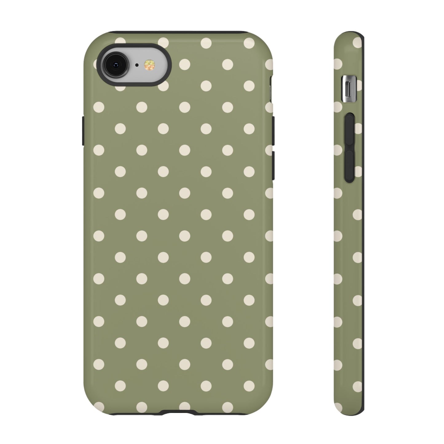 Green & White Dot Pattern Phone Case