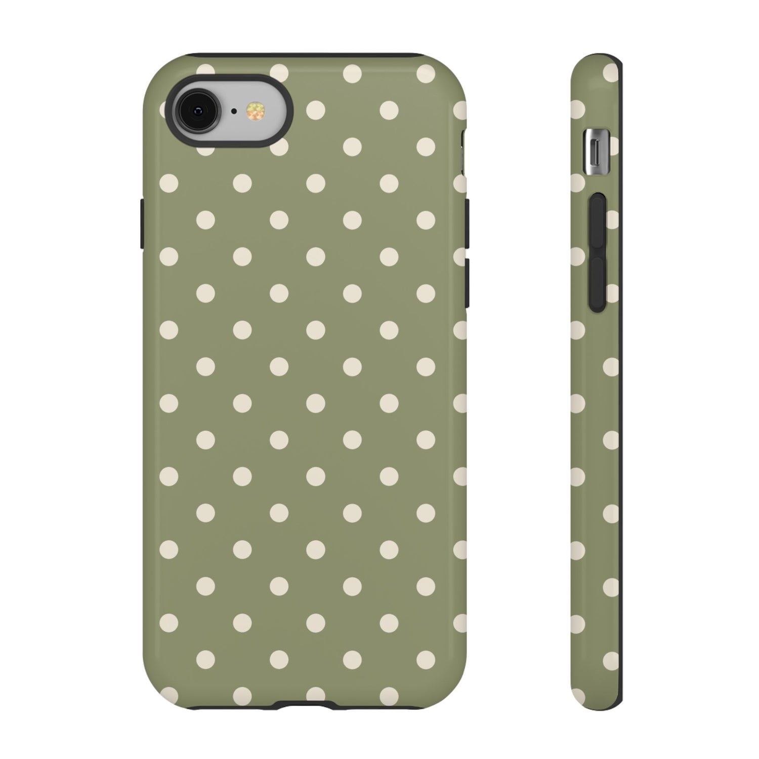 Green & White Dot Pattern Phone Case