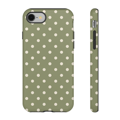 Green & White Dot Pattern Phone Case