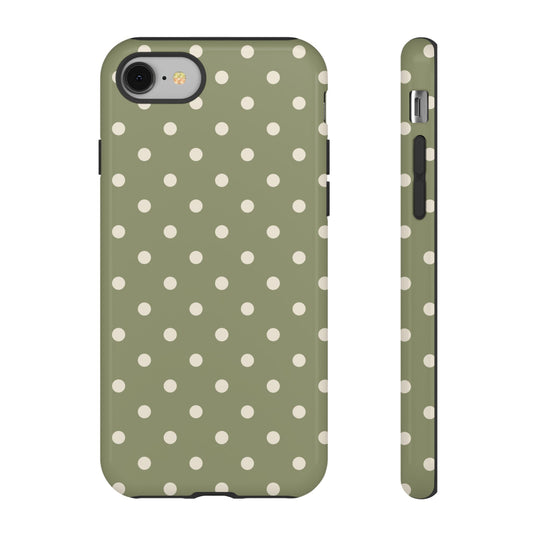 Green & White Dot Pattern Phone Case