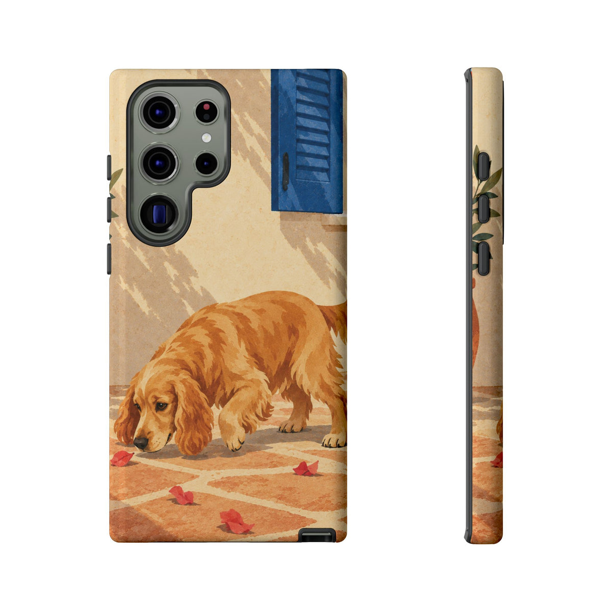 Cocker Spaniel Scent Trail Phone Case - Multicolor Phone Case - Samsung Galaxy S23 Ultra / Glossy