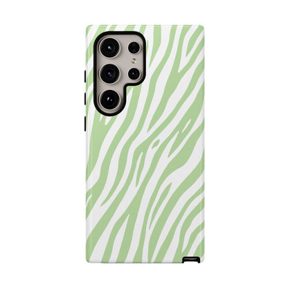 Mint Tiger Print Phone Case