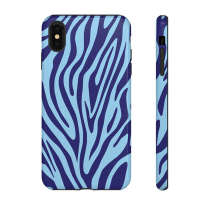 Boutique Sky Blue Tiger Print Phone Case