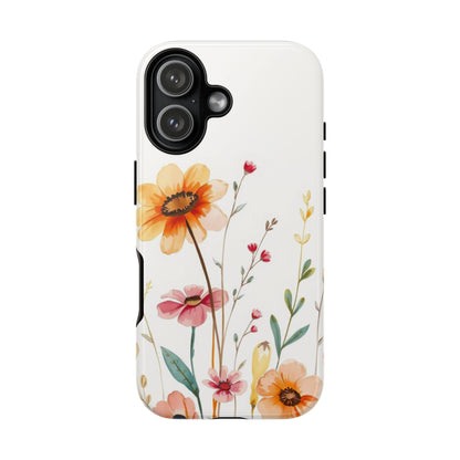 Boho Chic Watercolour Wild Blooms Pattern Phone Case - Multicolor Phone Case - iPhone 17 / Glossy