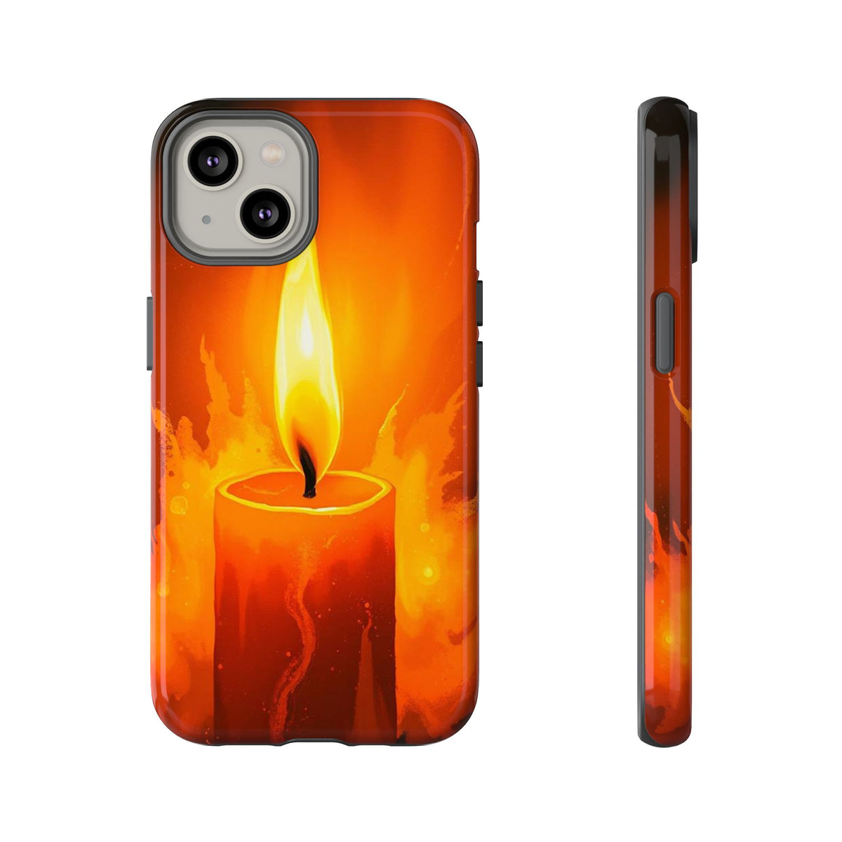 Red Candle Phone Case - Multicolor Phone Case - iPhone 14 / Glossy
