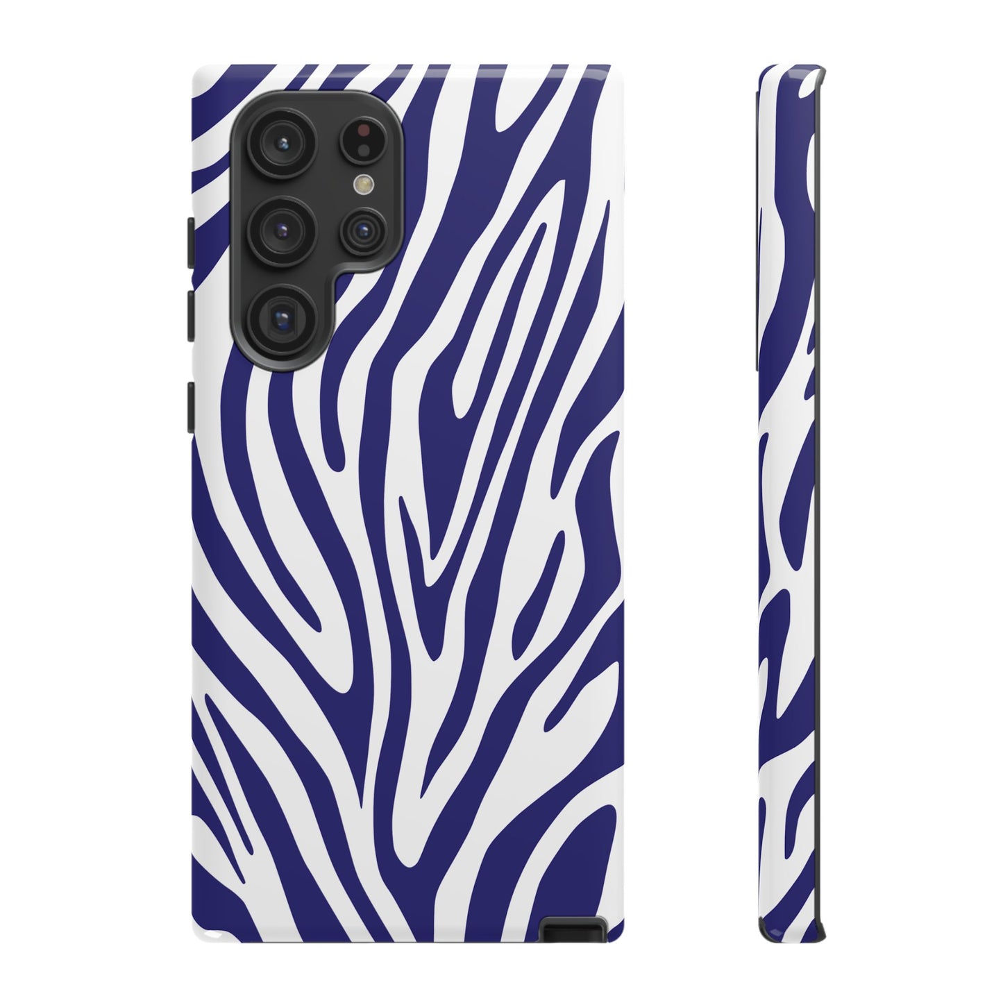 Graphic Blue Tiger Print Phone Case