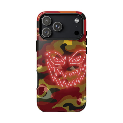 Inferno Neon Face Camo Phone Case - Red Phone Case - iPhone 17 Pro Max / Glossy