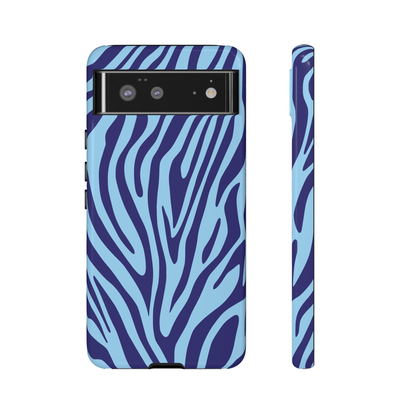 Boutique Sky Blue Tiger Print Phone Case