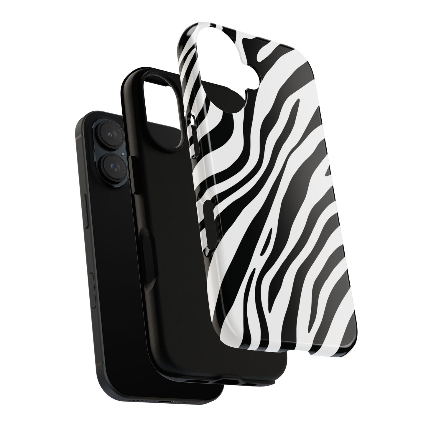 Modern Monochrome Zebra Print Phone Case