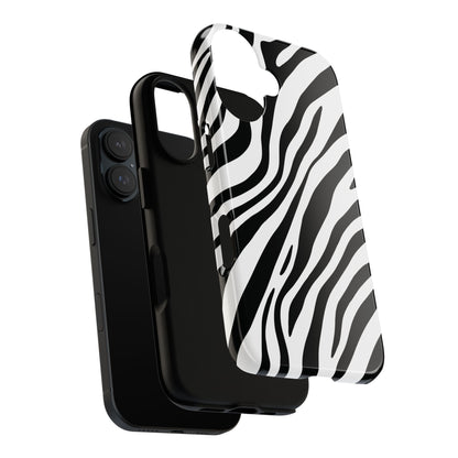 Modern Monochrome Zebra Print Phone Case