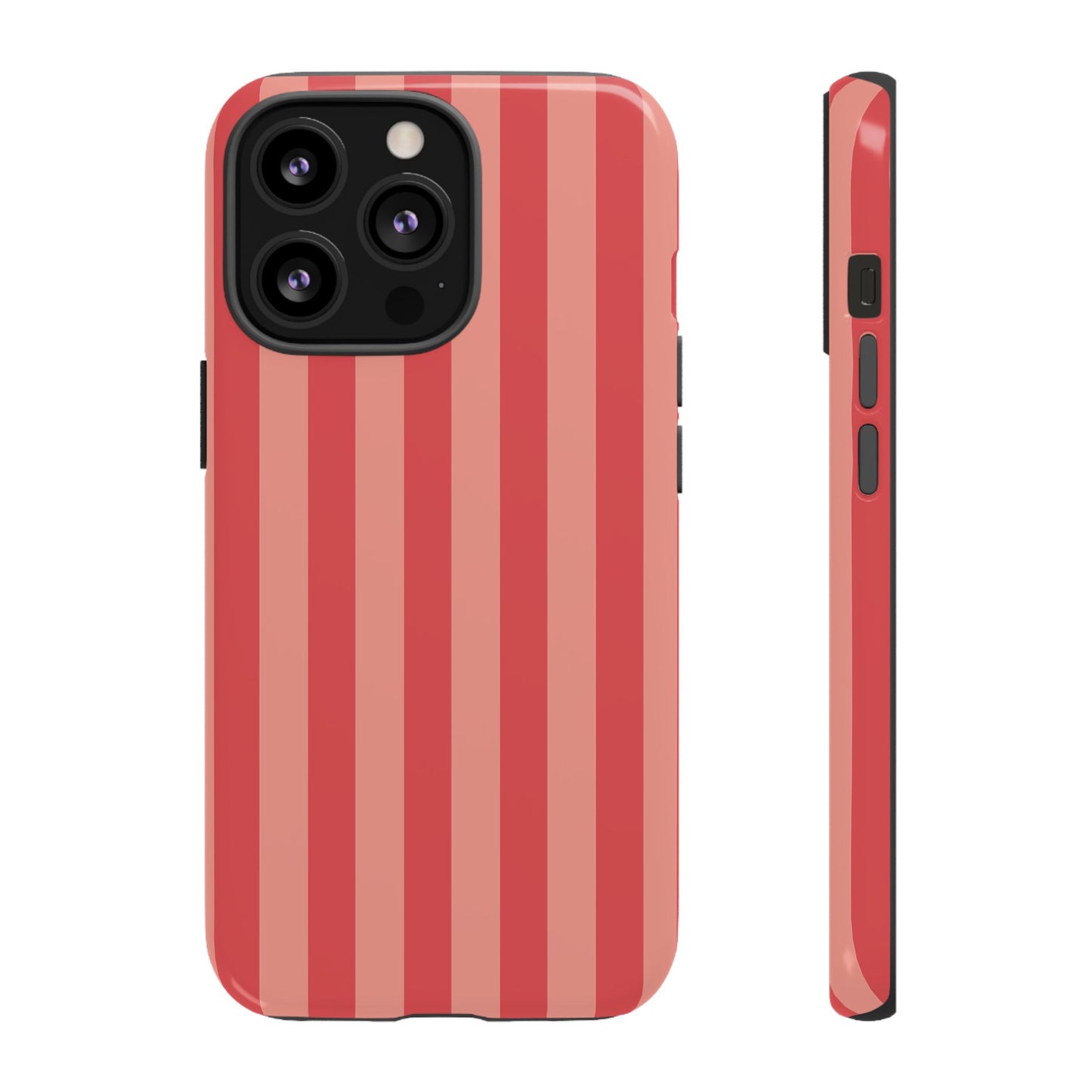 iPhone 13 Pro / Glossy Phone Case - ’Light Pink Stripe Pattern’ Phone Case