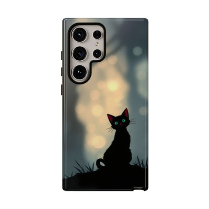 Samsung Galaxy S24 Ultra / Glossy Phone Case - Gothic Cat Design Phone Case