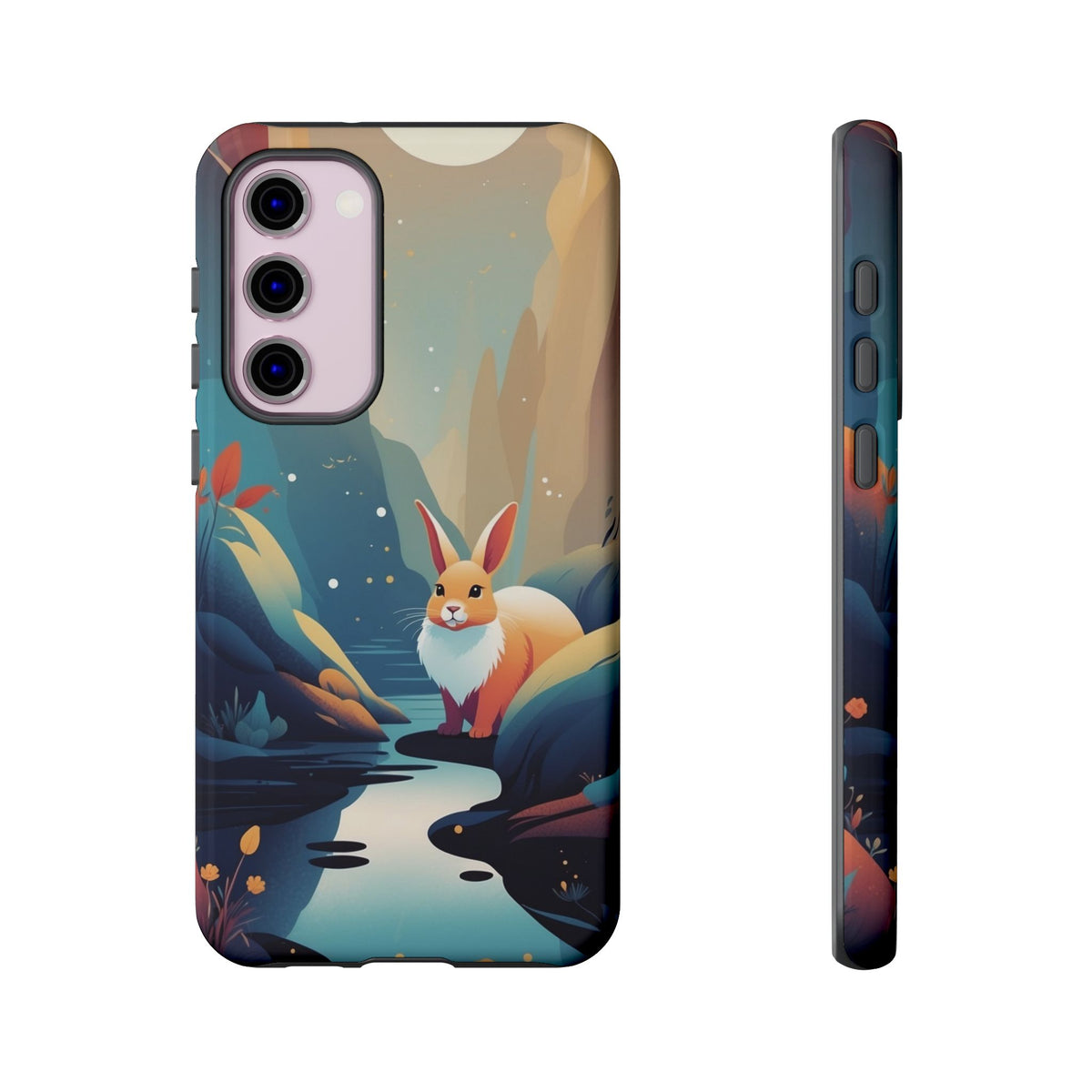 Stylised Rabbit Design Phone Case - Multicolor Phone Case - Samsung Galaxy S23 Plus / Glossy