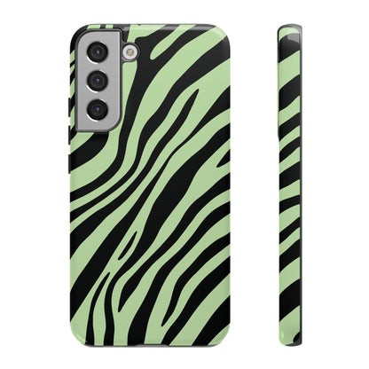 Modern Mint Zebra Print Phone Case
