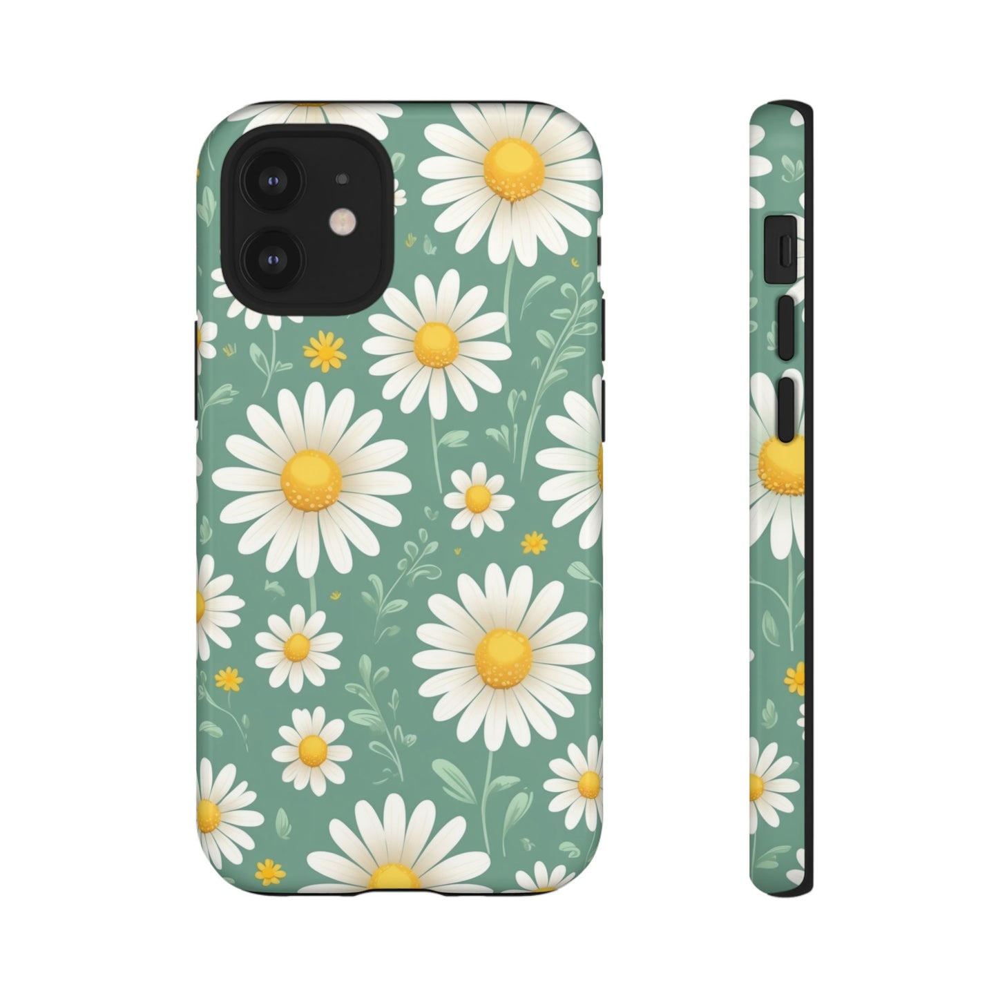 iPhone 12 Mini / Glossy Phone Case - Daisies Floral Pattern 1 Phone Case