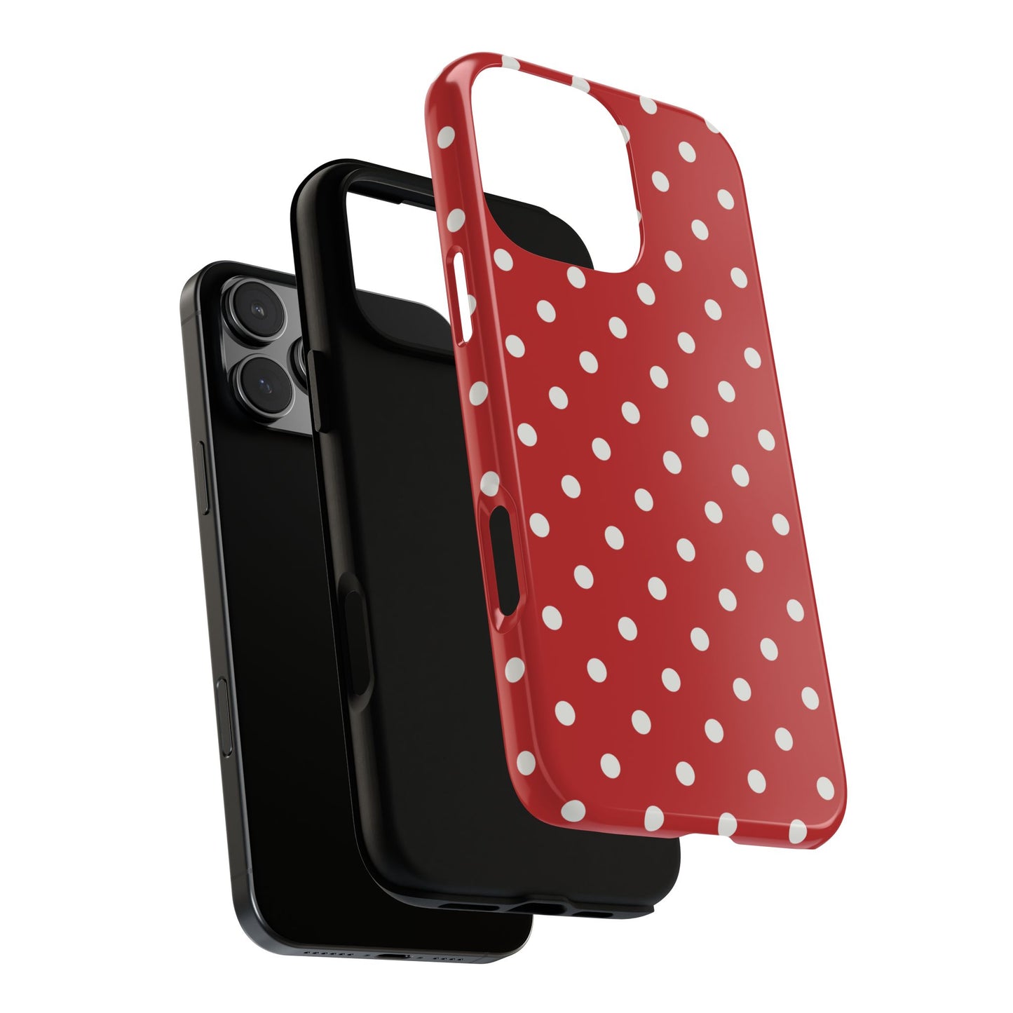 Red with White Dot Pattern Phone Case