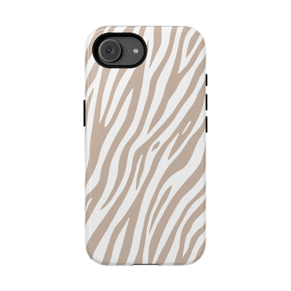 Oatmeal Tiger Print Phone Case - Brown Phone Case - iPhone 17e / Glossy