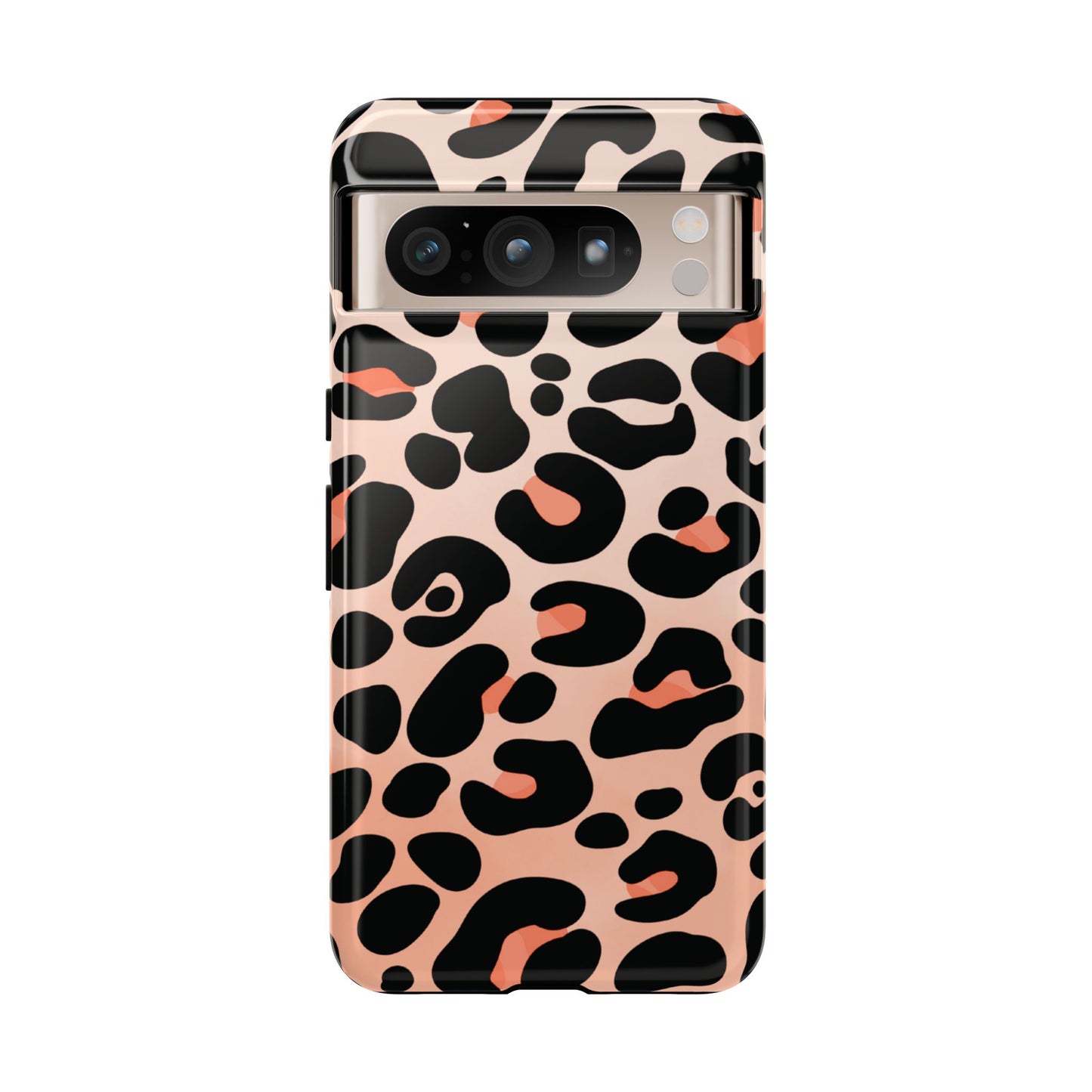 Elegant Peach Leopard Print Phone Case