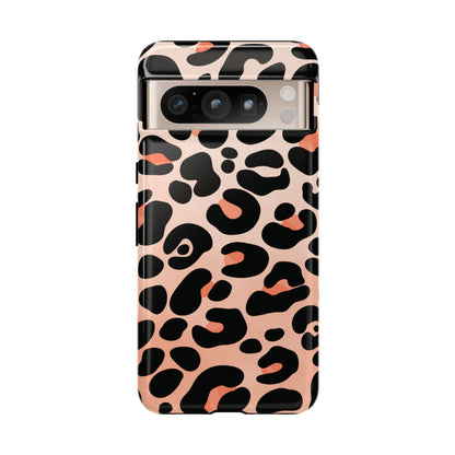 Elegant Peach Leopard Print Phone Case