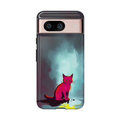 Google Pixel 8 / Glossy Phone Case - Pop Art Moody Cat Design Phone Case