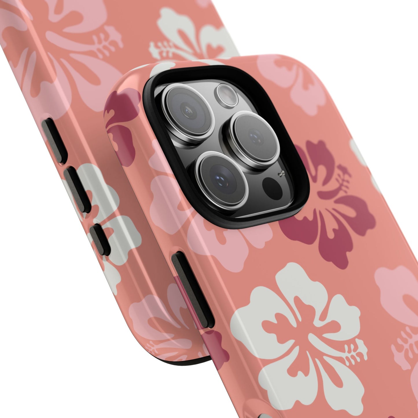 Phone Case - ’Pink Hibiscus Retro Pattern #3’ Phone Case