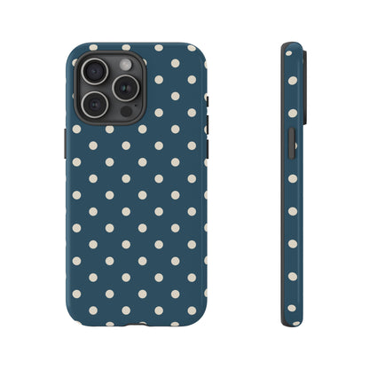 Blue & White Dot Pattern Phone Case